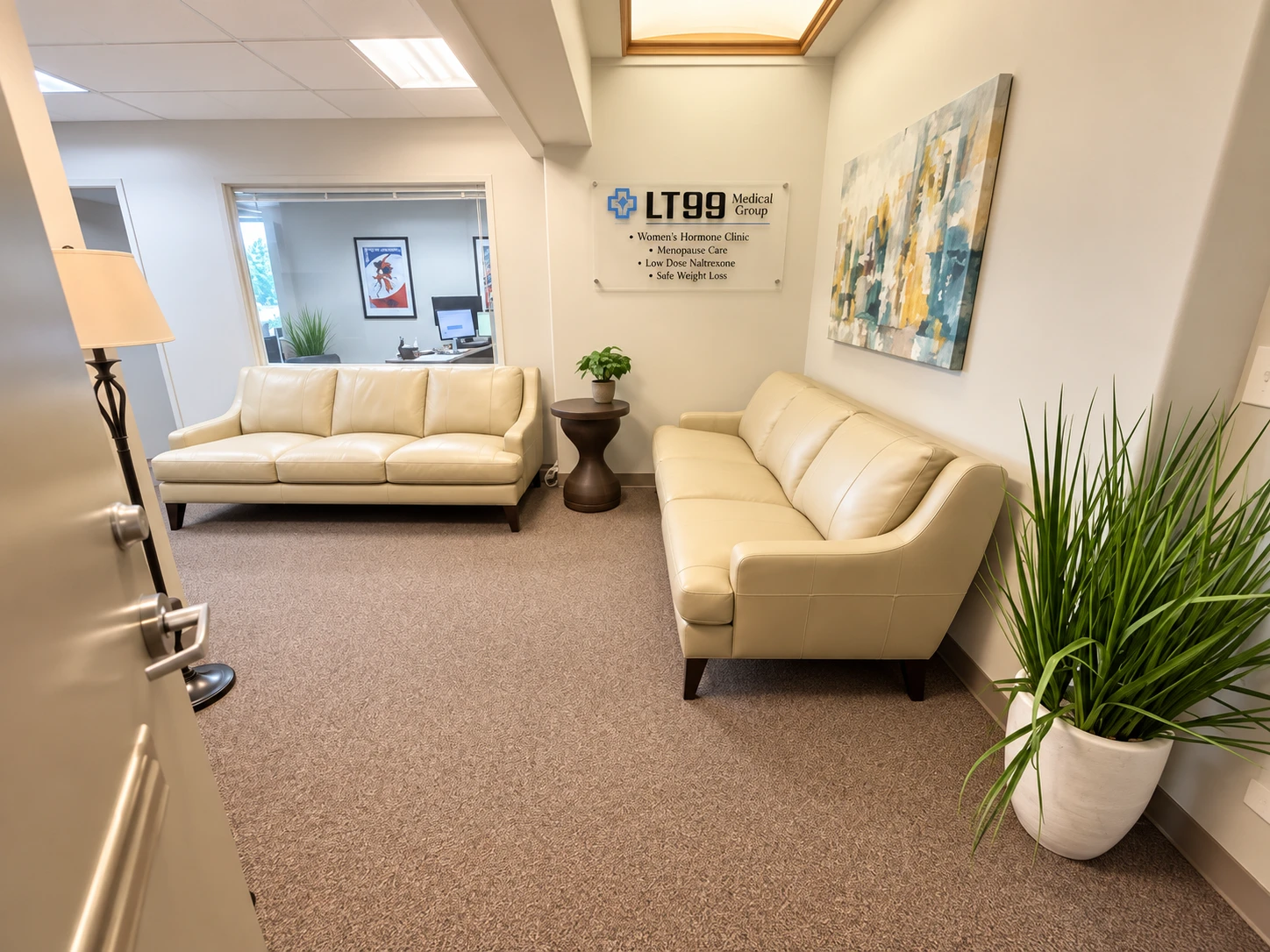 Women's Hormone Clinic waiting room in Bellevue, WA